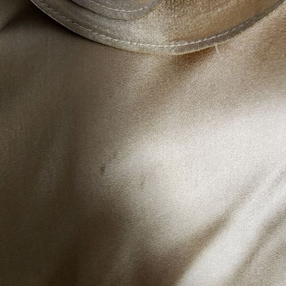 New Folio Saks Fifth Avenue Gold Silk Wrap Blouse 6 - Picture 9 of 9